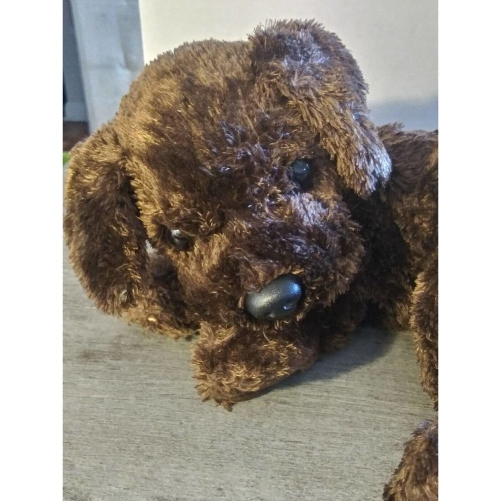 12" Chocolate Stuffed Lab Plush TY